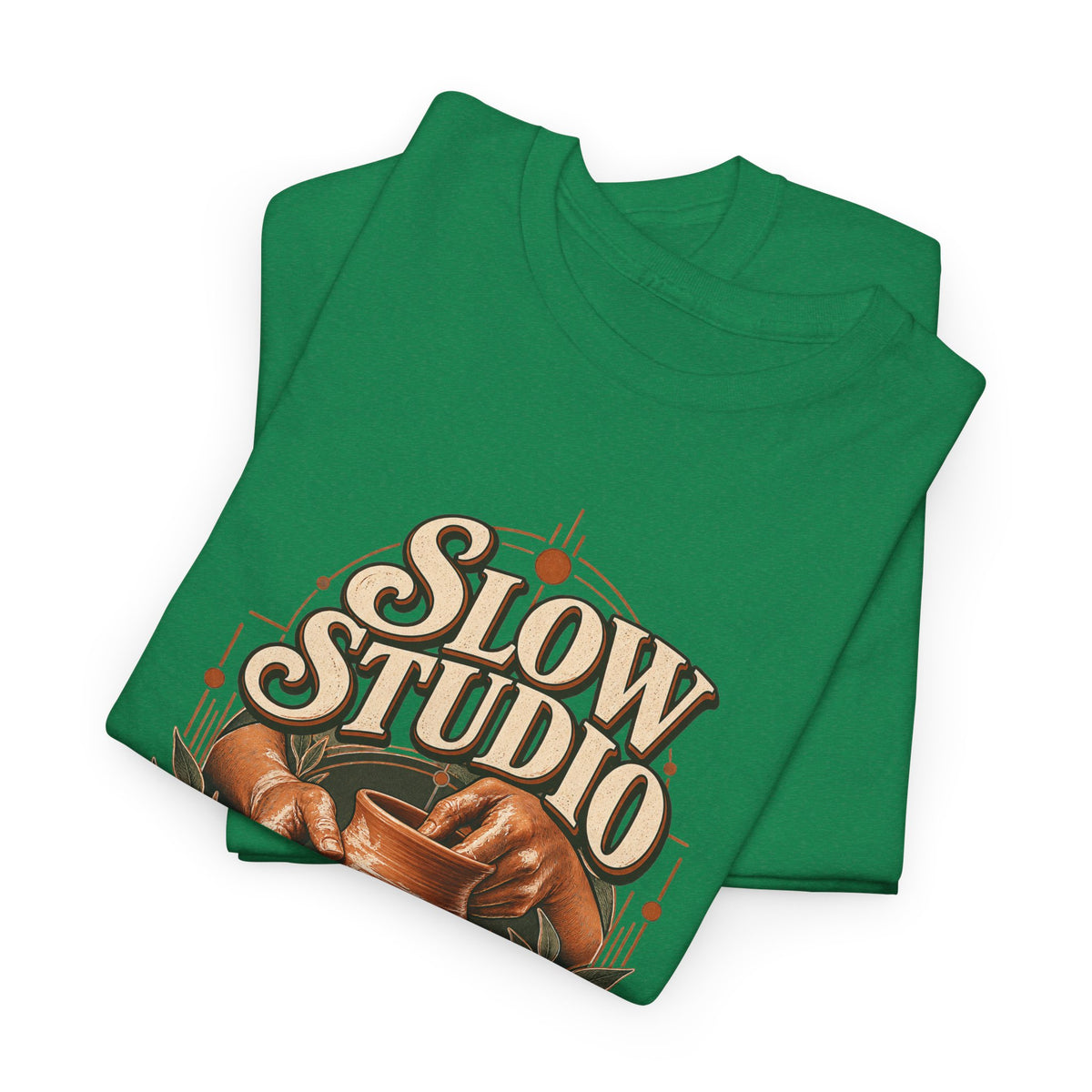 Slow Studio Pottery Wheel Graphic Tee | Good Things Take Shape | Gildan 5000