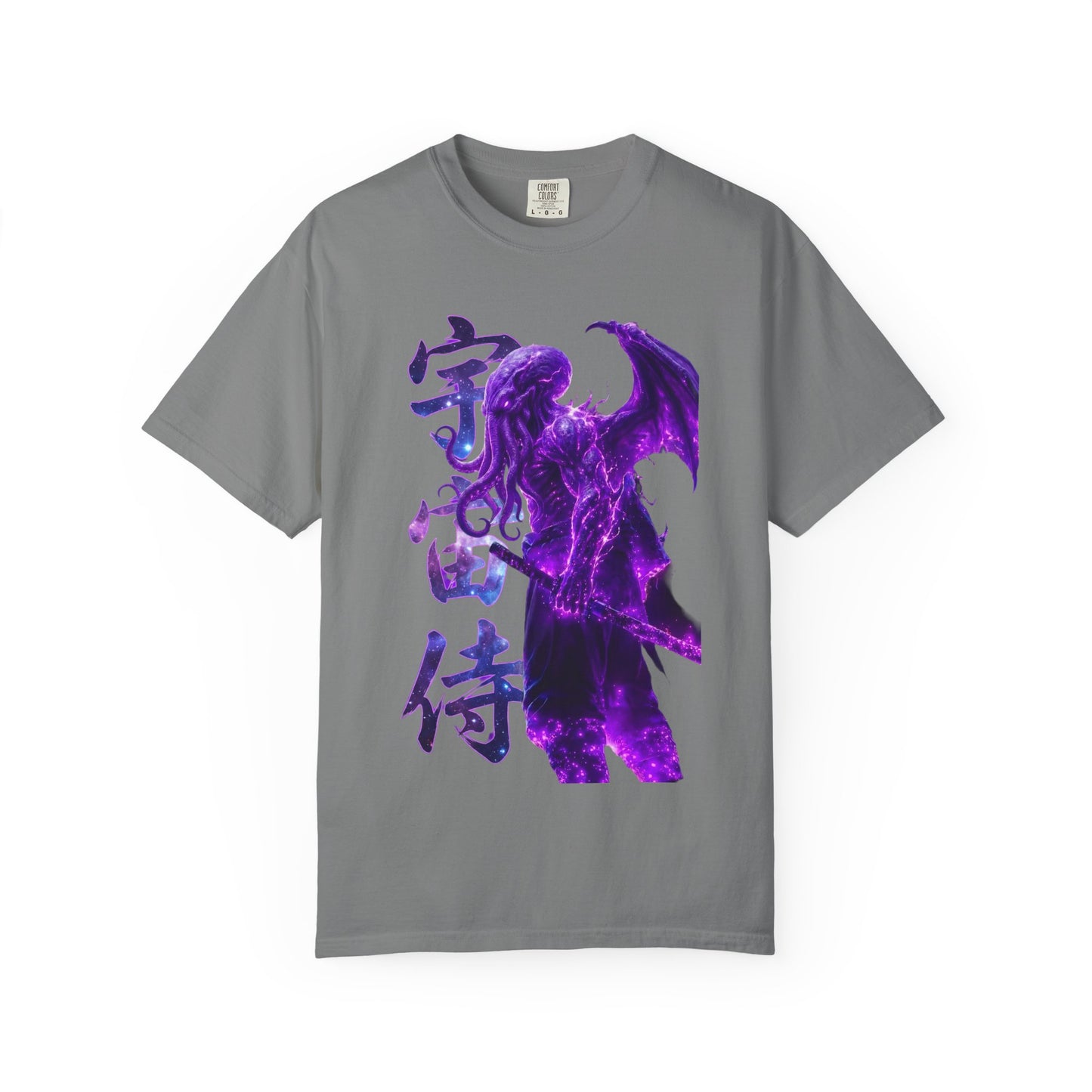 Purple Galaxy Monster Shirt Japanese Aesthetic T Shirt Cosmic Horror Graphic Tee Harajuku Streetwear Comfort Colors 1717 Apparel