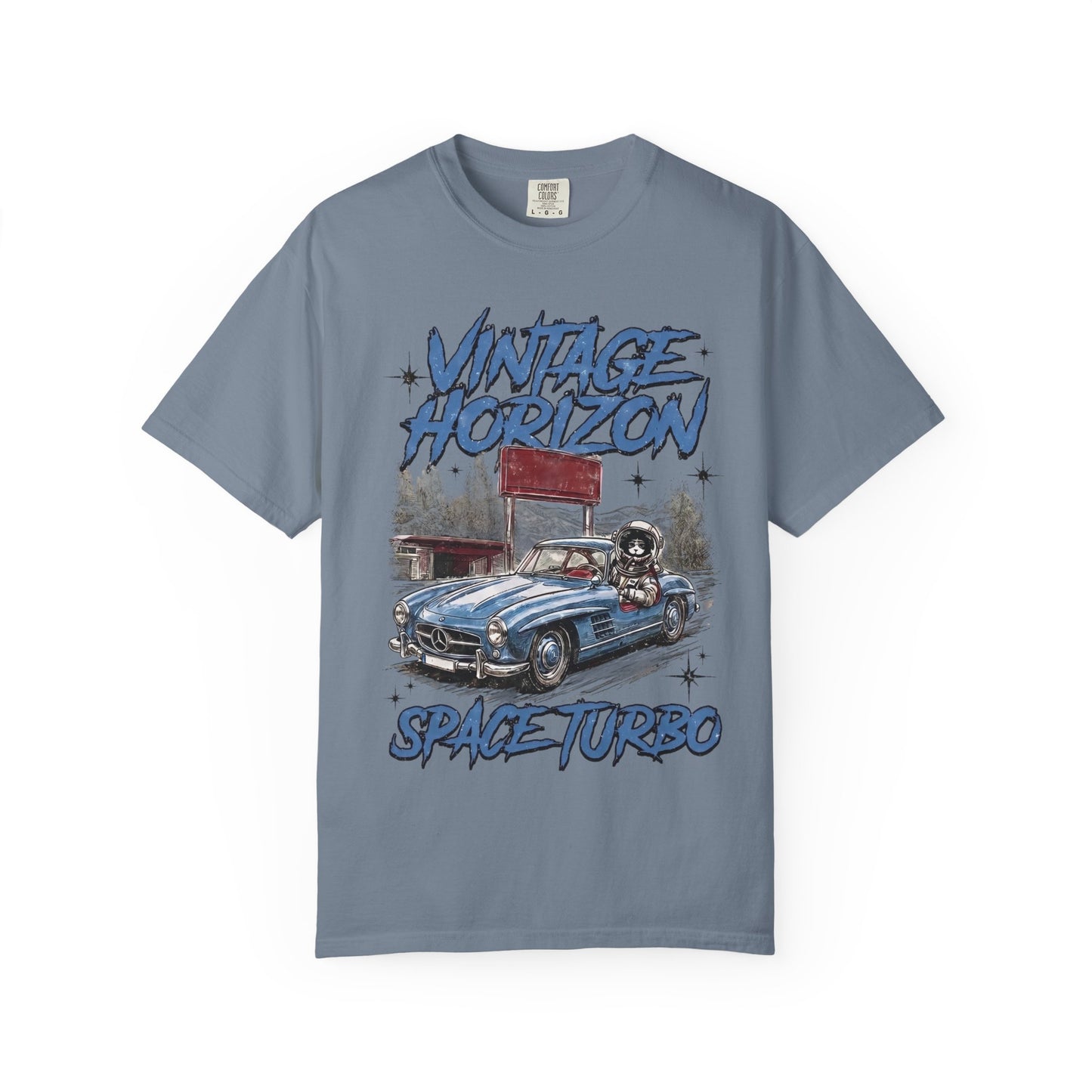 Vintage Horizon Space Turbo T‑Shirt — Retro Car Graphic Tee