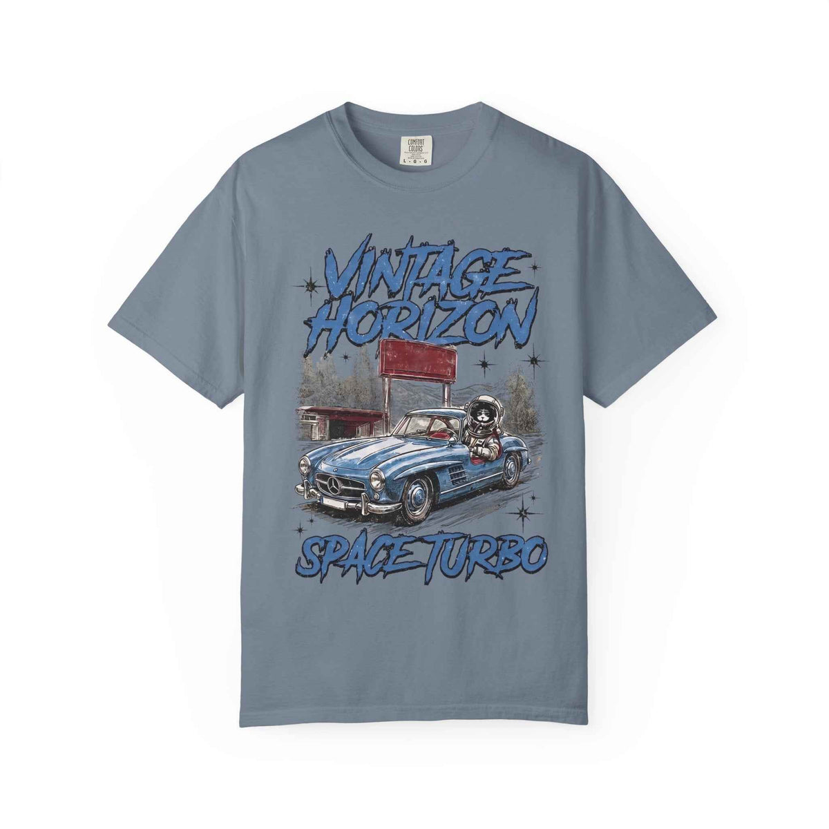 Vintage Horizon Space Turbo T‑Shirt — Retro Car Graphic Tee