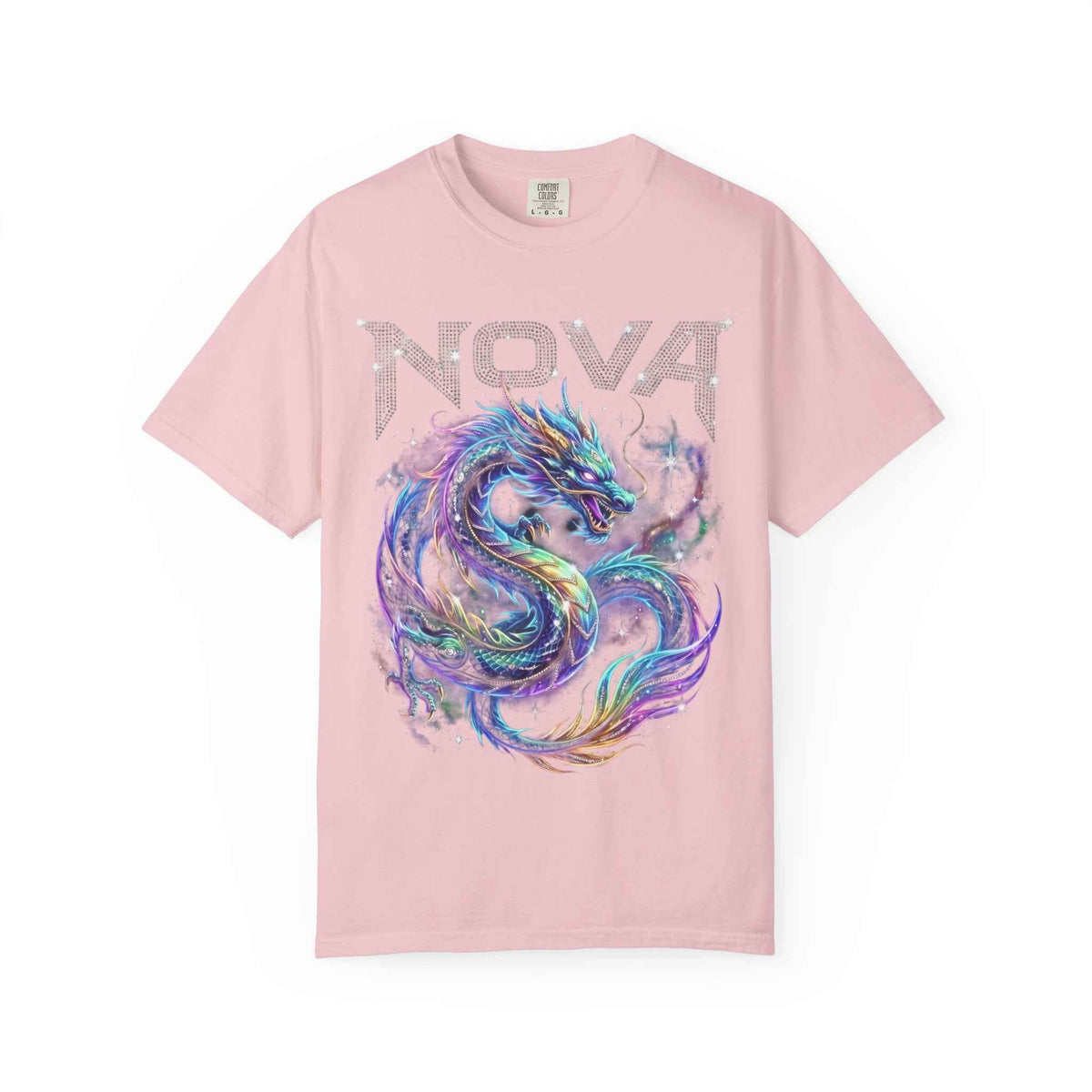 Retro Y2K Nova Celestial Dragon Graphic Tee - Heavyweight Cotton