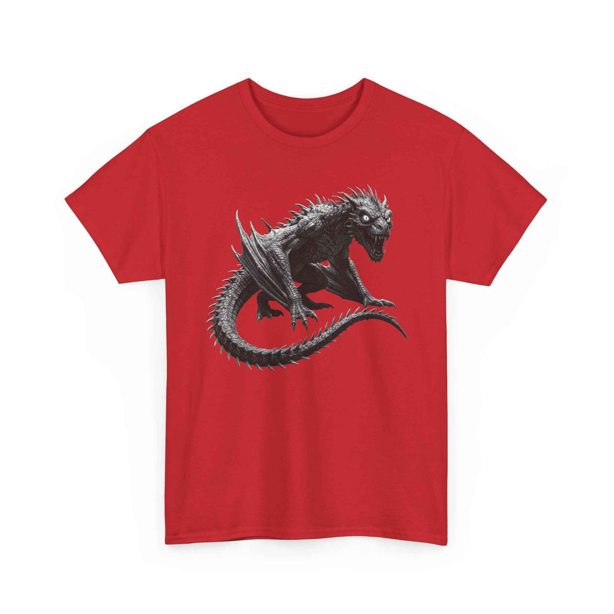 Fierce Dragon Graphic Tee - Dark Fantasy Streetwear Tee