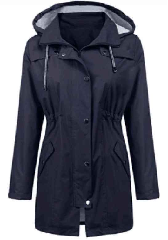 Hooded trench coat