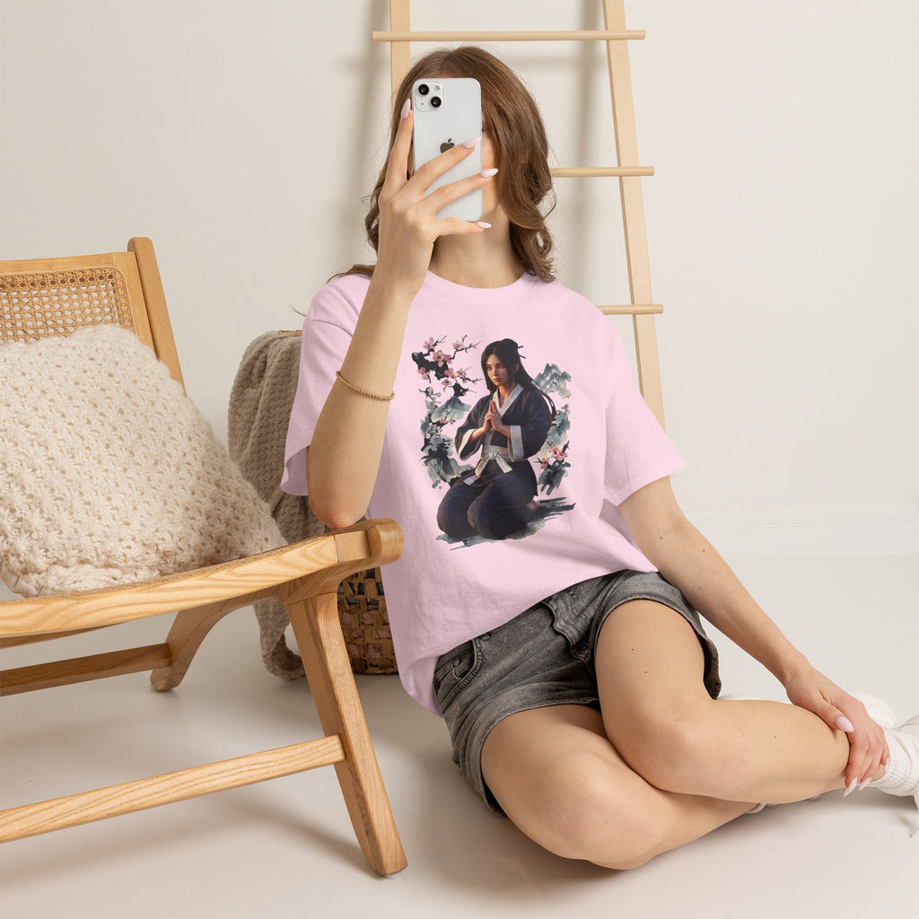 Japanese Aesthetic Kunoichi Sakura Graphic T-Shirt Anime