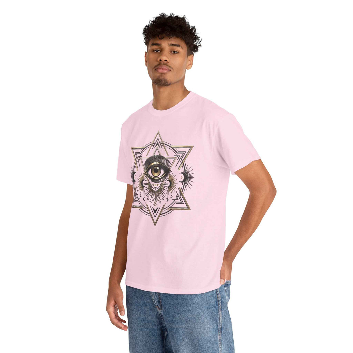 Mystic Eye & Sacred Geometry Graphic Tee - Dark Alternative Streetwear