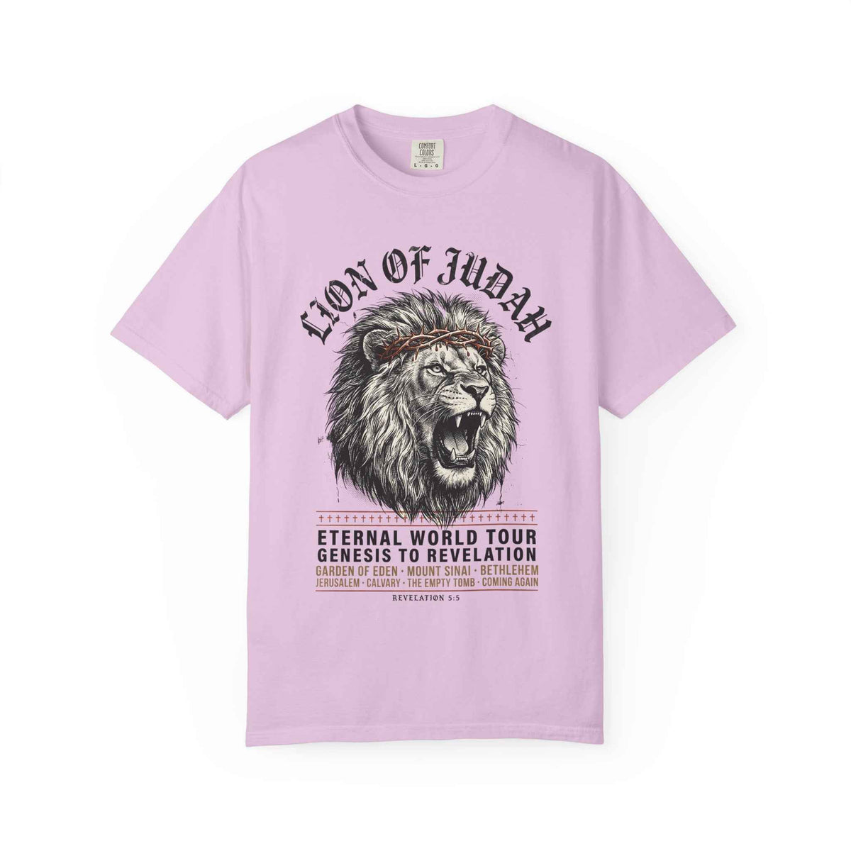 Vintage Lion of Judah Christian Tour Shirt - Heavyweight Comfort Colors Tee