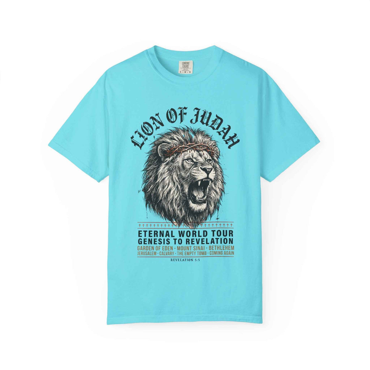 Vintage Lion of Judah Christian Tour Shirt - Heavyweight Comfort Colors Tee