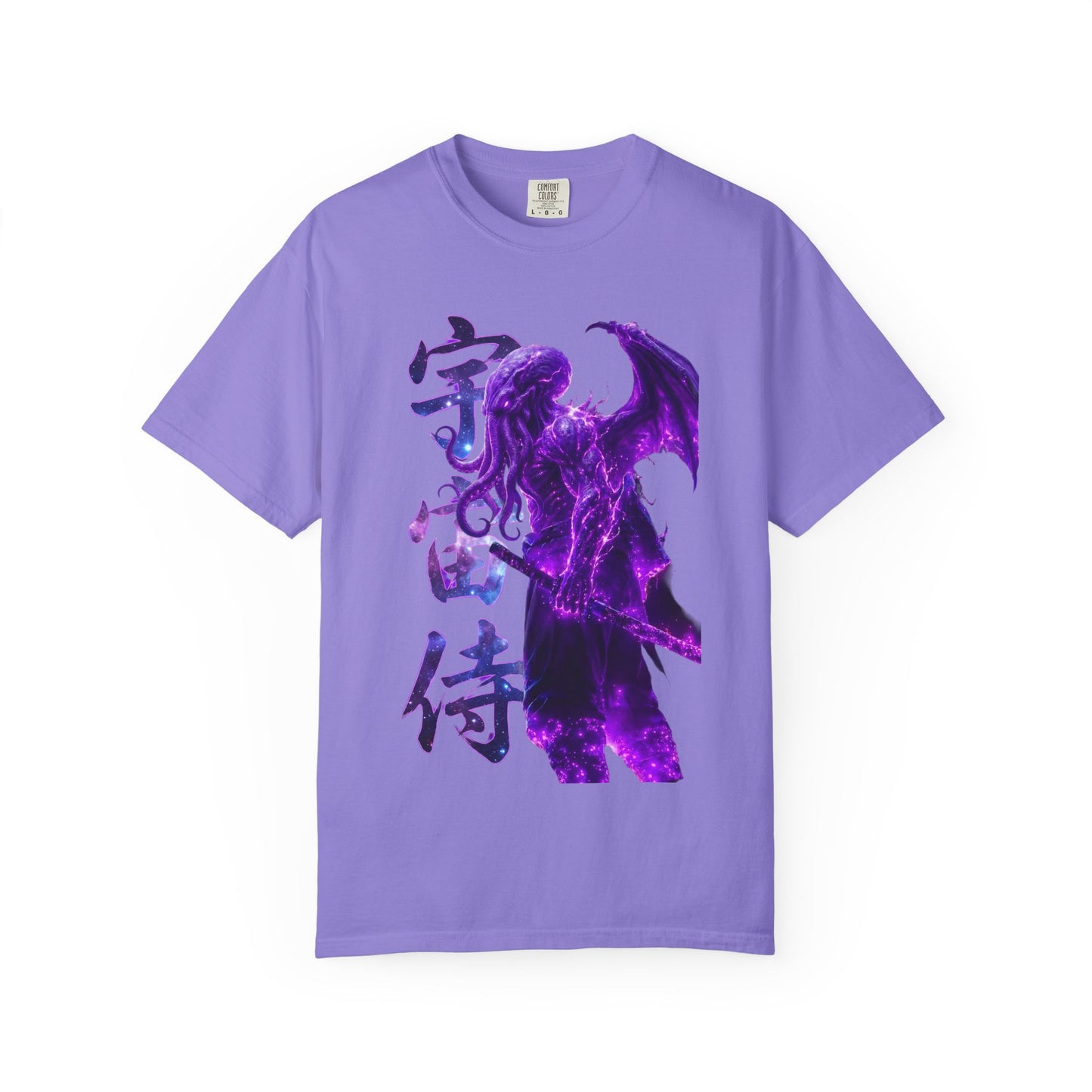 Purple Galaxy Monster Shirt Japanese Aesthetic T Shirt Cosmic Horror Graphic Tee Harajuku Streetwear Comfort Colors 1717 Apparel