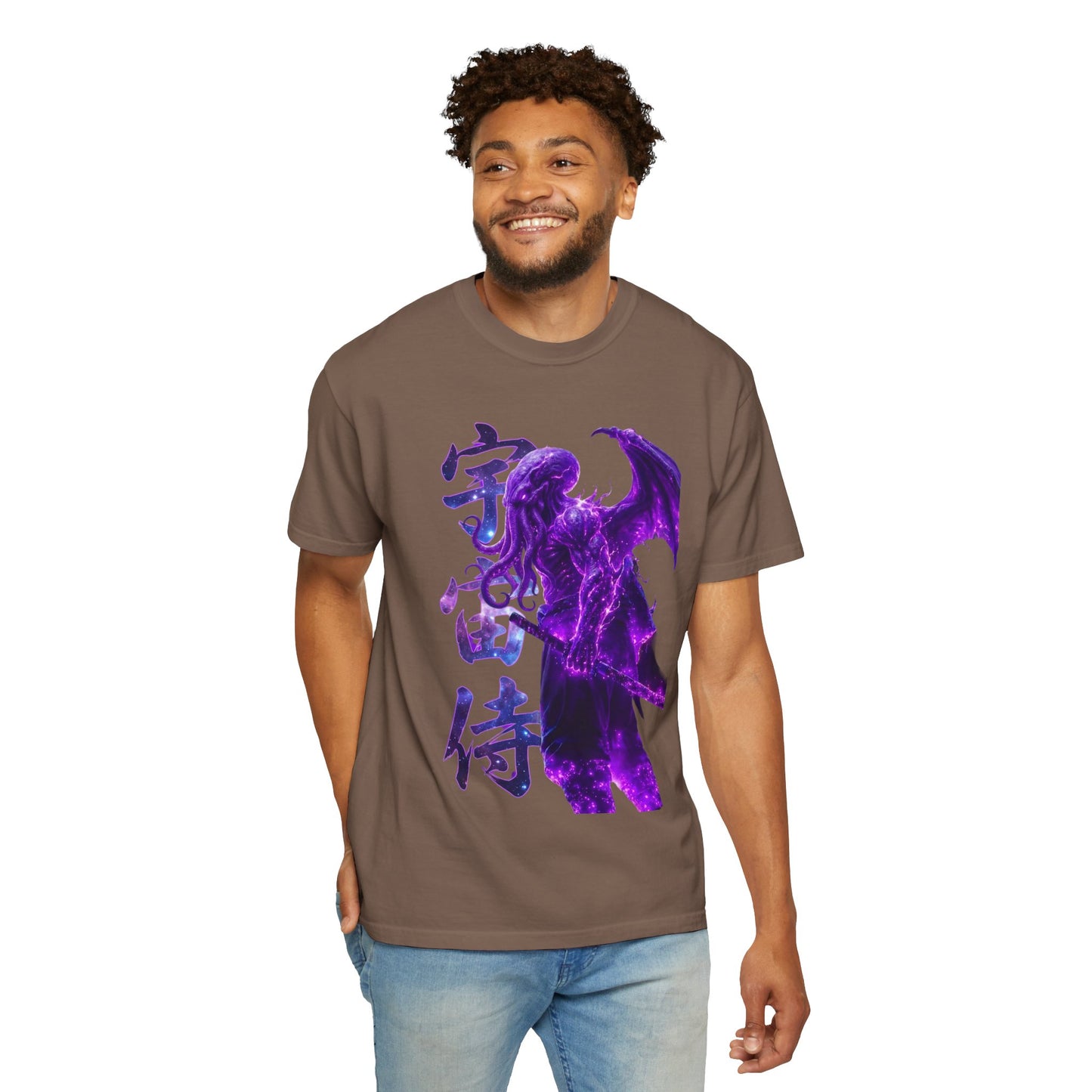 Purple Galaxy Monster Shirt Japanese Aesthetic T Shirt Cosmic Horror Graphic Tee Harajuku Streetwear Comfort Colors 1717 Apparel