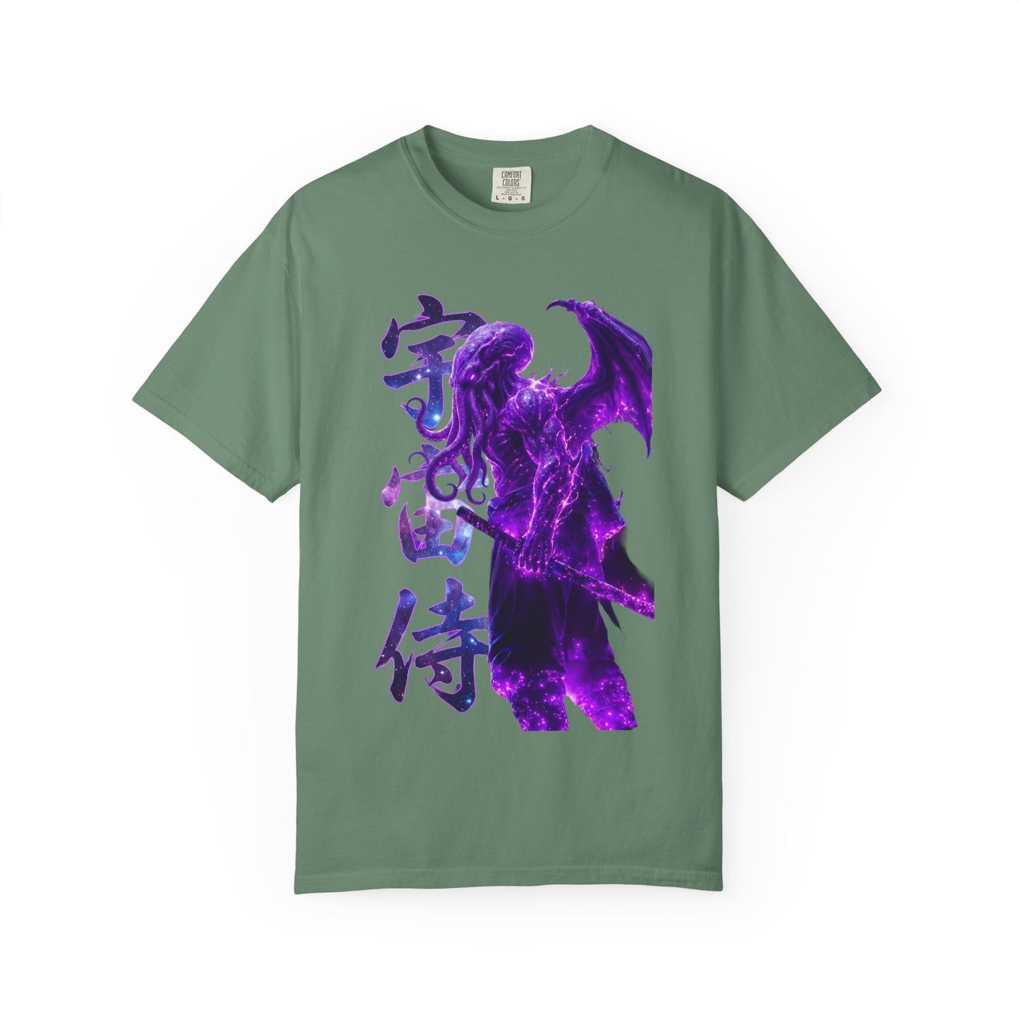Purple Galaxy Monster Shirt Japanese Aesthetic T Shirt Cosmic Horror Graphic Tee Harajuku Streetwear Comfort Colors 1717 Apparel