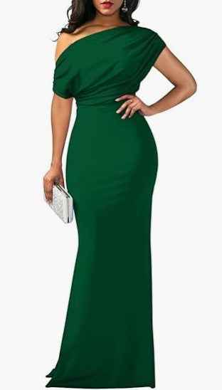 Long Formal Women's Party Dress - High Waist, Short Sleeve, Elegant & Versatile