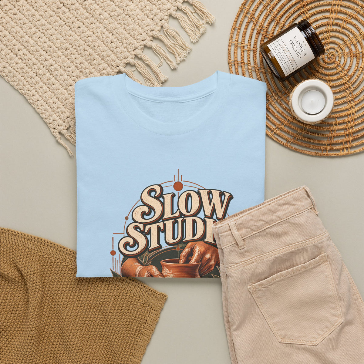 Slow Studio Pottery Wheel Graphic Tee | Good Things Take Shape | Gildan 5000