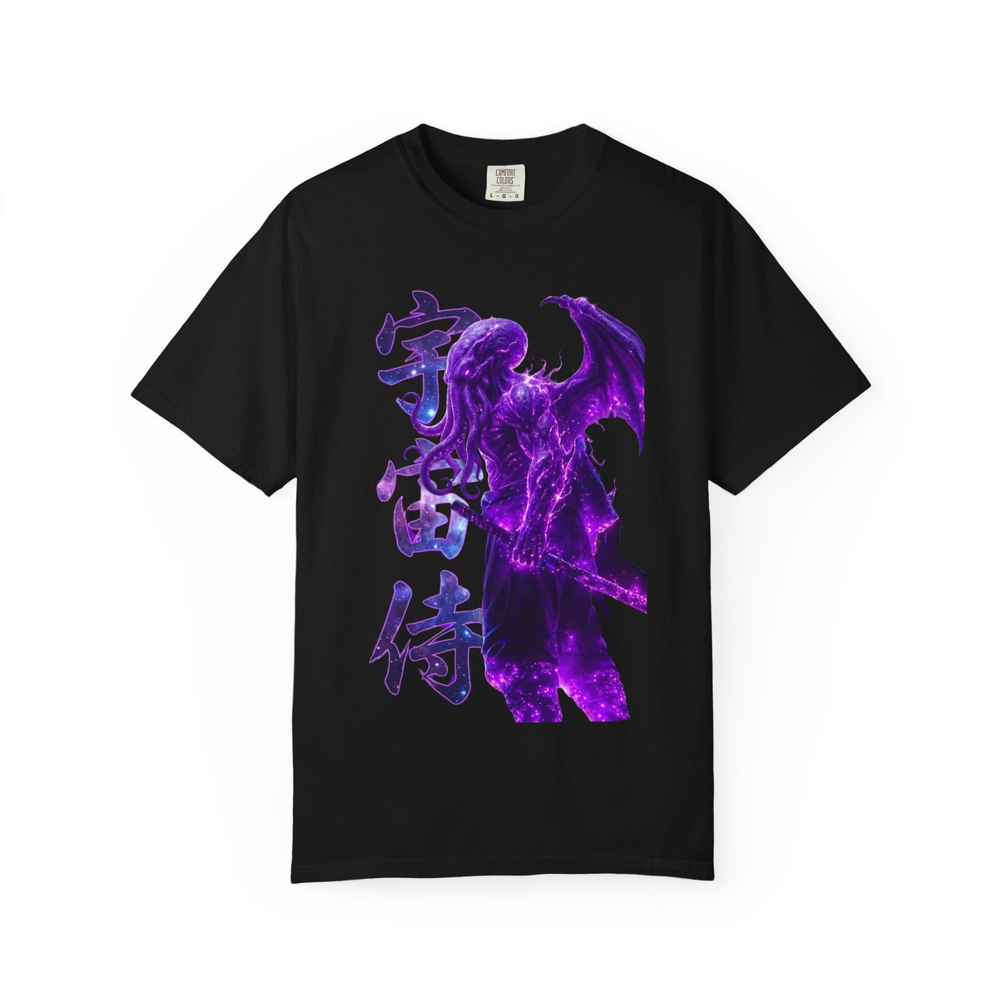 Purple Galaxy Monster Shirt Japanese Aesthetic T Shirt Cosmic Horror Graphic Tee Harajuku Streetwear Comfort Colors 1717 Apparel