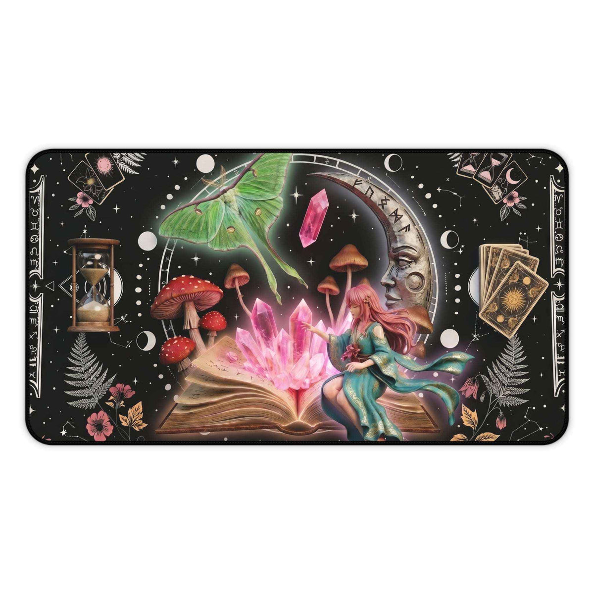 Whimsigoth Celestial Fairy Keyboard Mat - Desk Pad, Organizer Decor