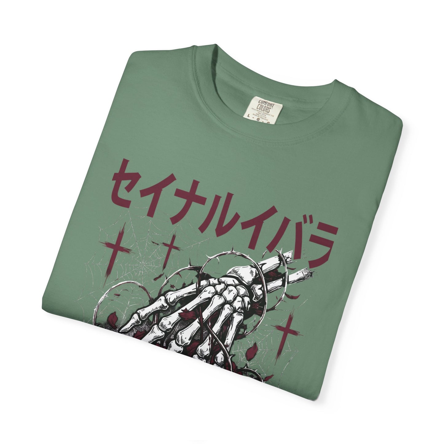 T-Shirt — Sacred Thorn Skeleton Hands Graphic Tee (セイナルイバラ)