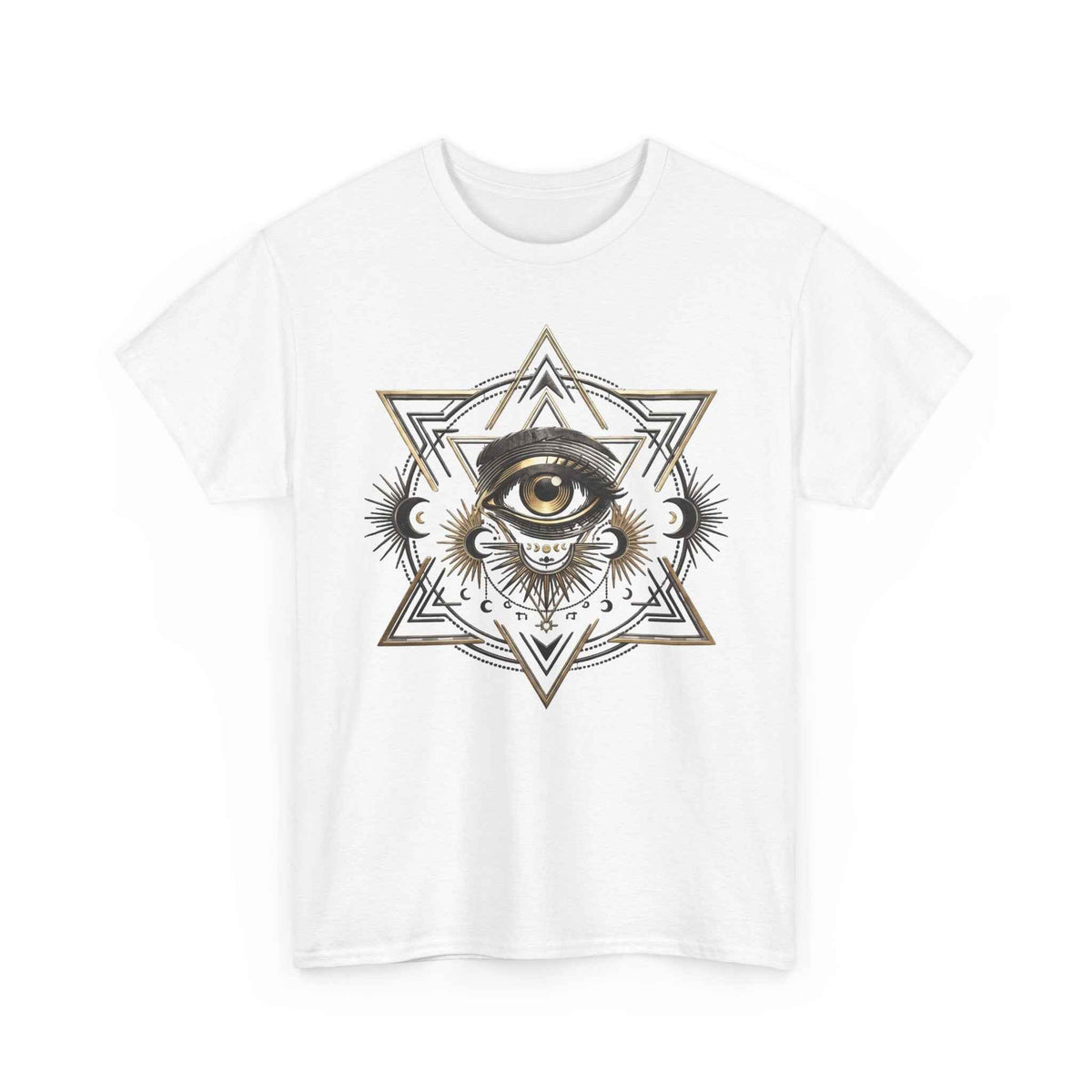 Mystic Eye & Sacred Geometry Graphic Tee - Dark Alternative Streetwear