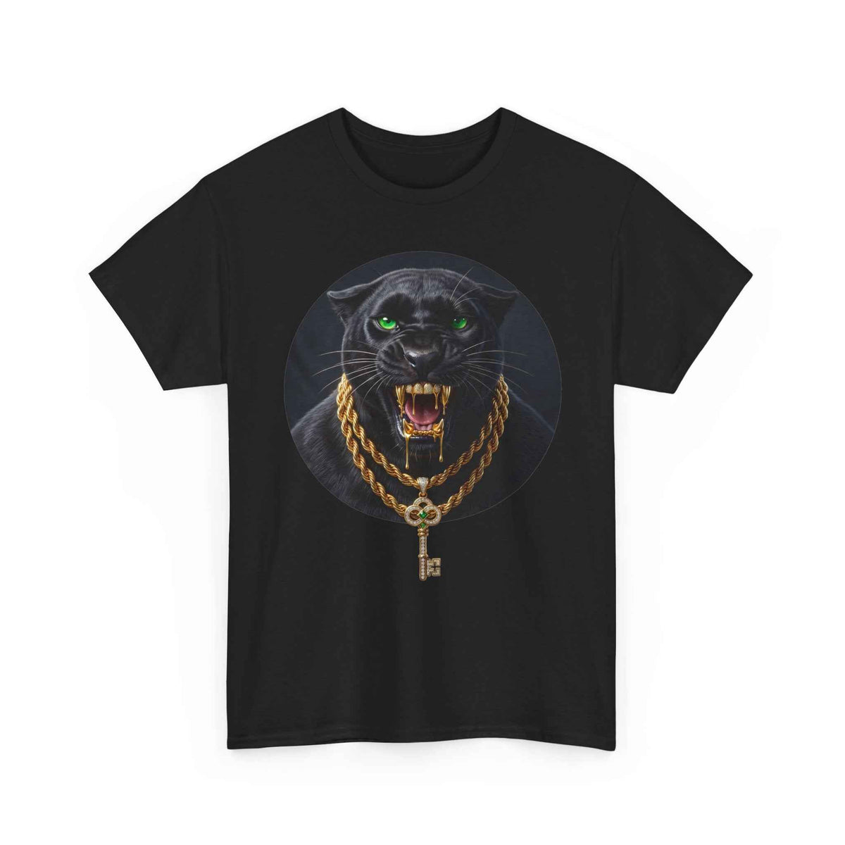 White Iced Out Panther Graphic Tee - Premium Heavy Cotton Streetwear