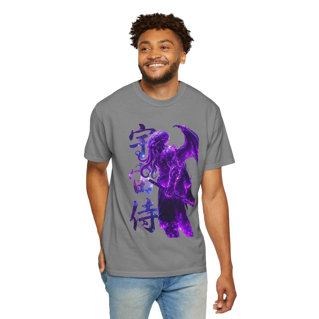 Purple Galaxy Monster Shirt Japanese Aesthetic T Shirt Cosmic Horror Graphic Tee Harajuku Streetwear Comfort Colors 1717 Apparel