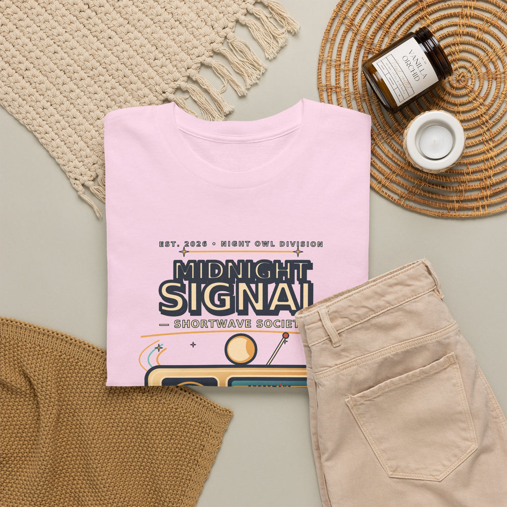Midnight Signal Shortwave Society Tee | Vintage Ham Radio Operator Graphic Shirt | Gildan 5000