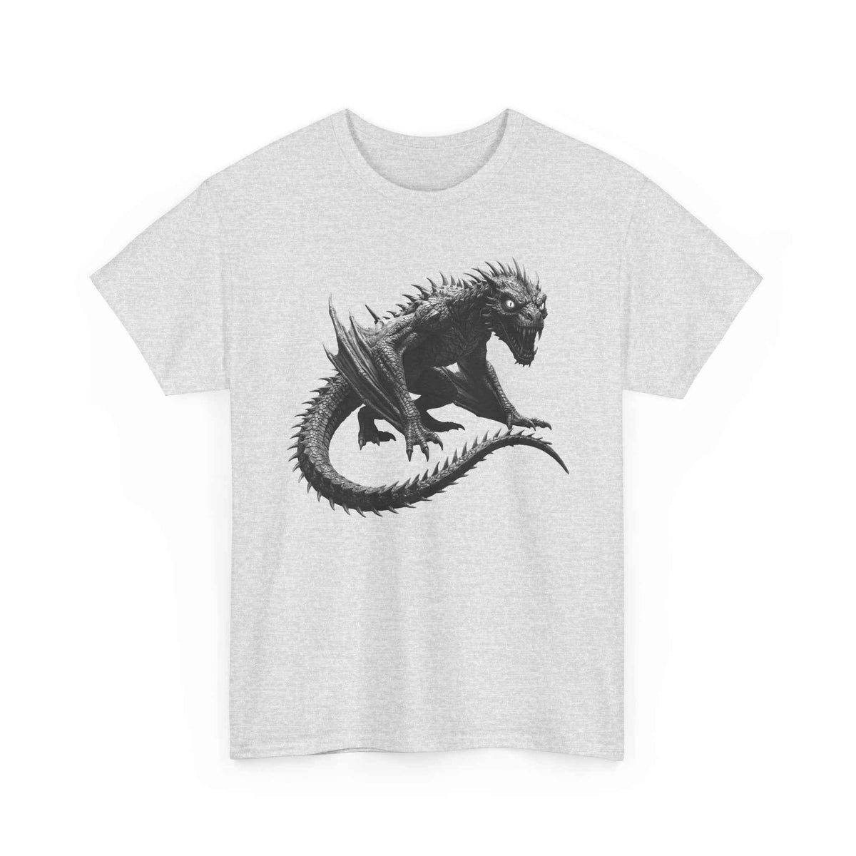 Fierce Dragon Graphic Tee - Dark Fantasy Streetwear Tee