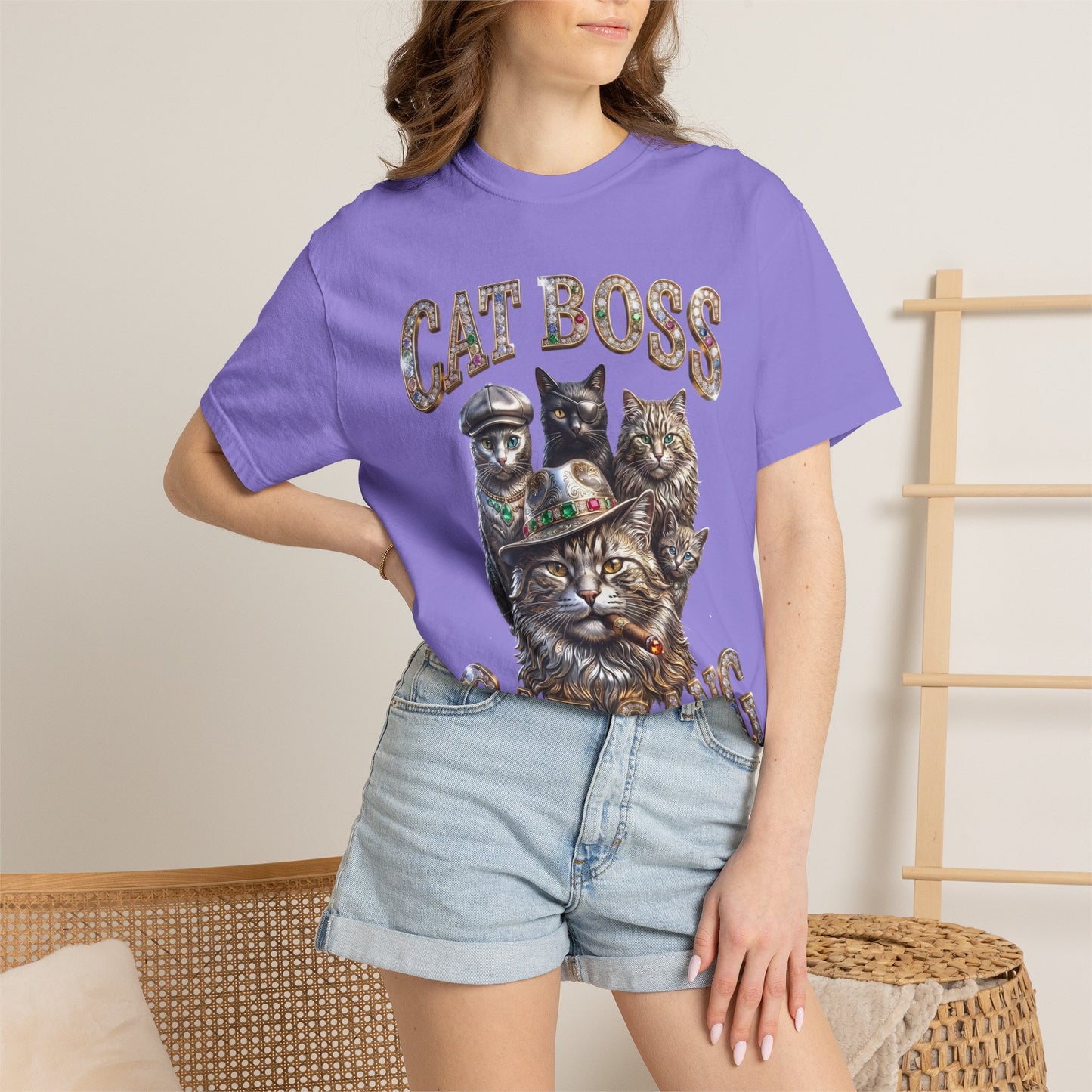 Cat Boss Cat Gang Graphic T-Shirt
