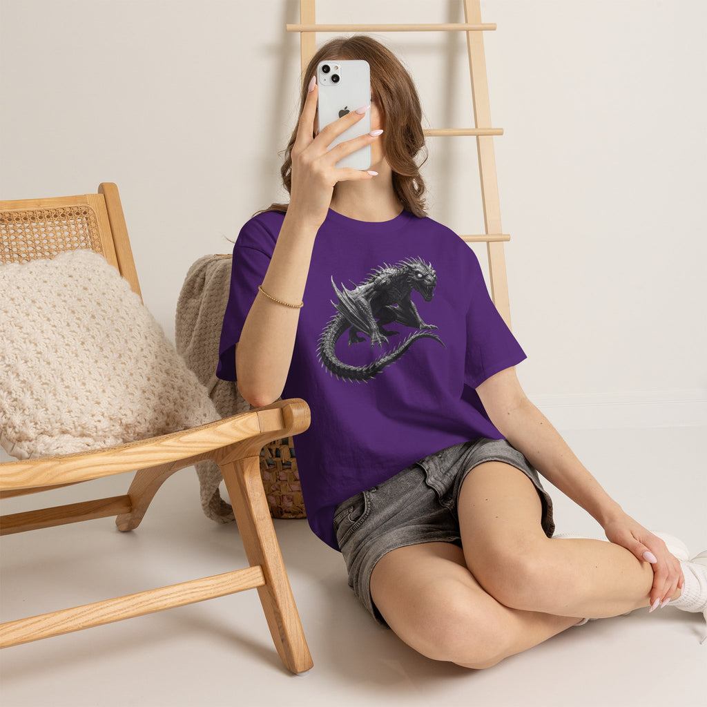 Fierce Dragon Graphic Tee - Dark Fantasy Streetwear Tee