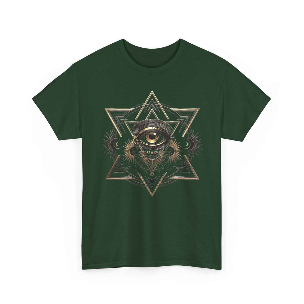 Mystic Eye & Sacred Geometry Graphic Tee - Dark Alternative Streetwear