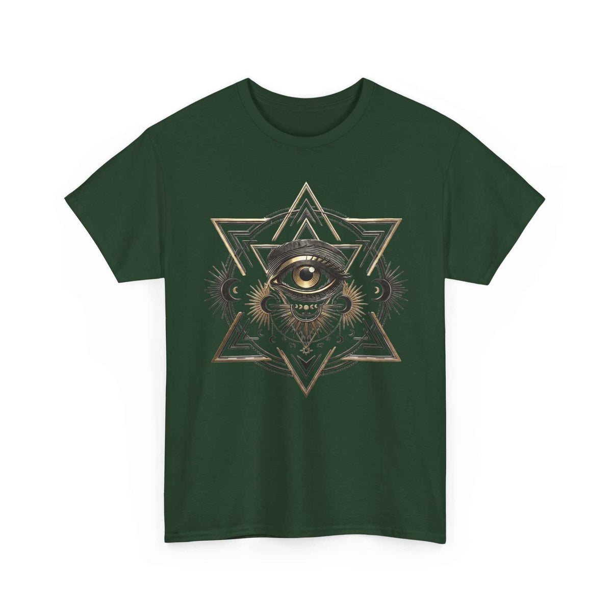 Mystic Eye & Sacred Geometry Graphic Tee - Dark Alternative Streetwear