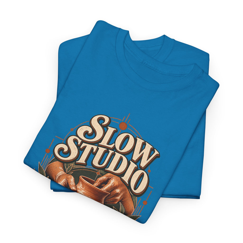 Slow Studio Pottery Wheel Graphic Tee | Good Things Take Shape | Gildan 5000