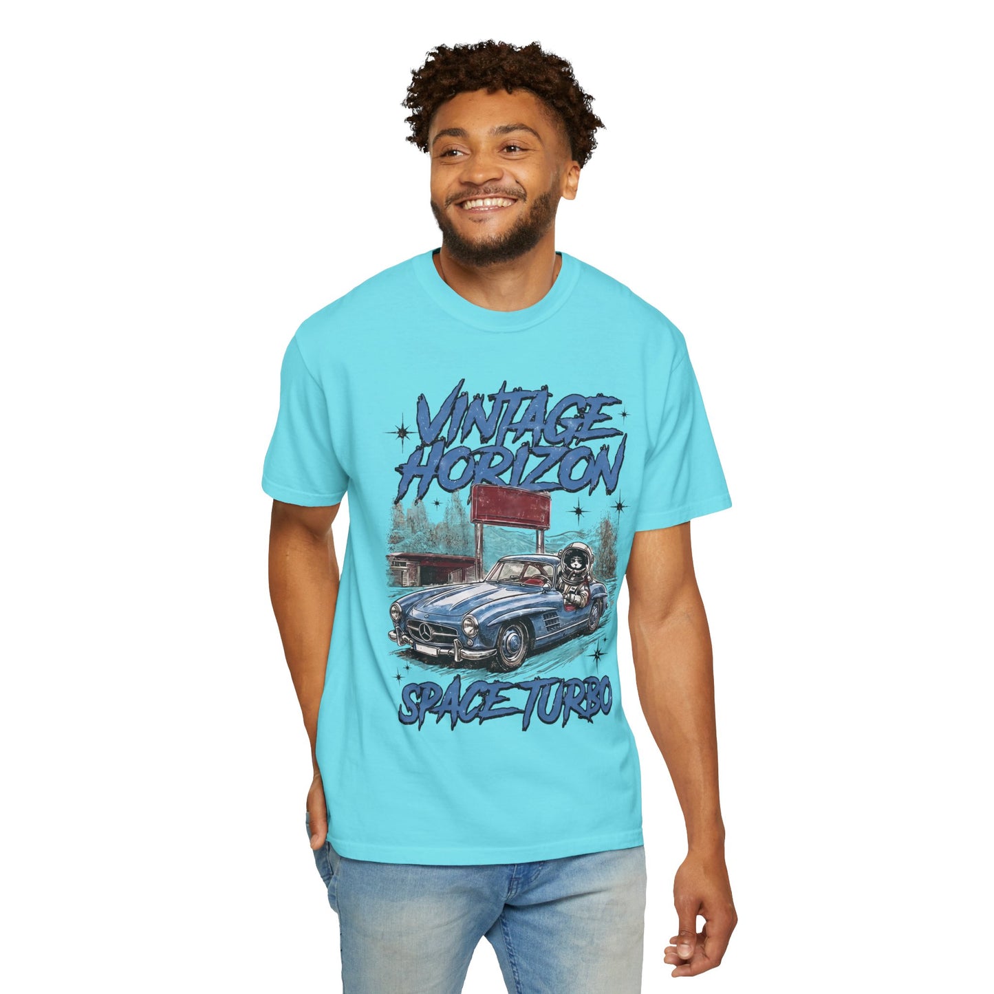 Vintage Horizon Space Turbo T‑Shirt — Retro Car Graphic Tee