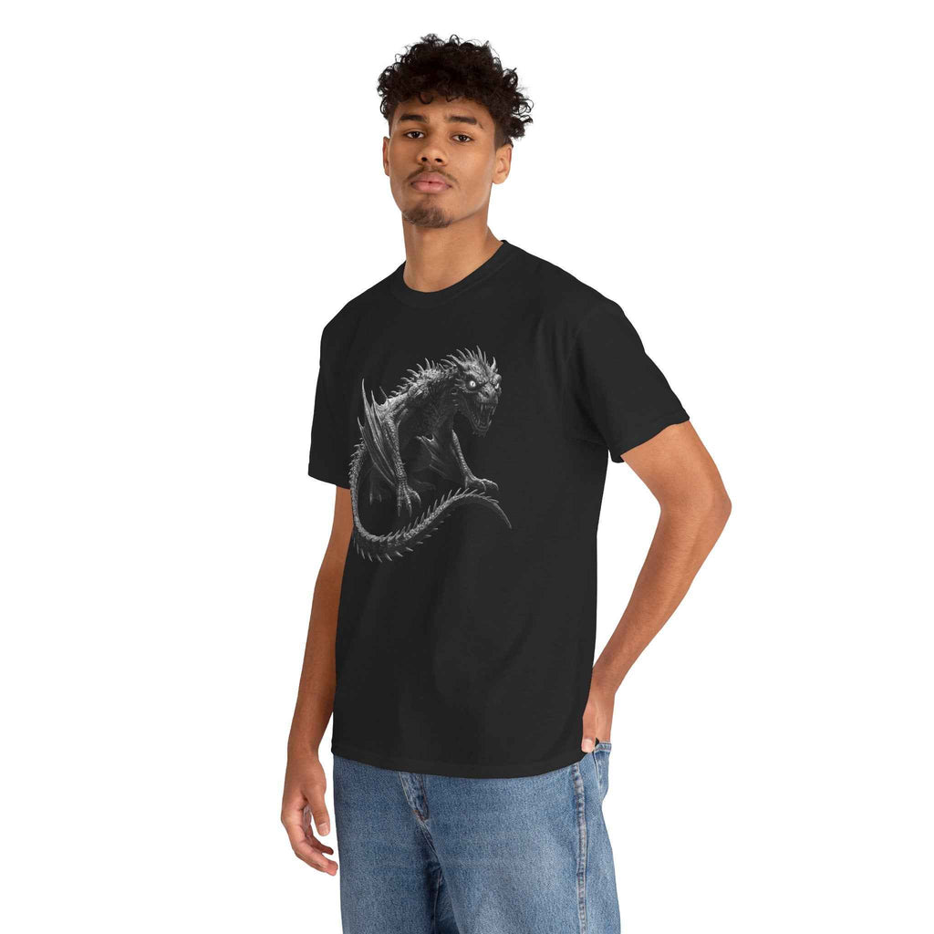 Fierce Dragon Graphic Tee - Dark Fantasy Streetwear Tee