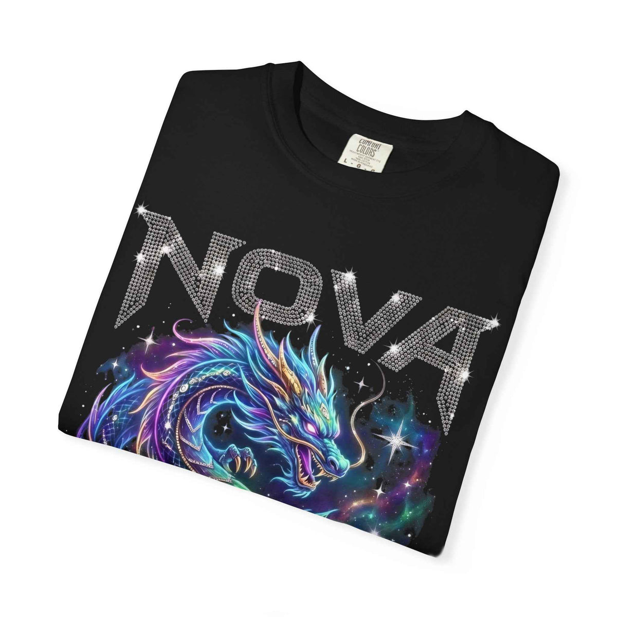 Retro Y2K Nova Celestial Dragon Graphic Tee - Heavyweight Cotton