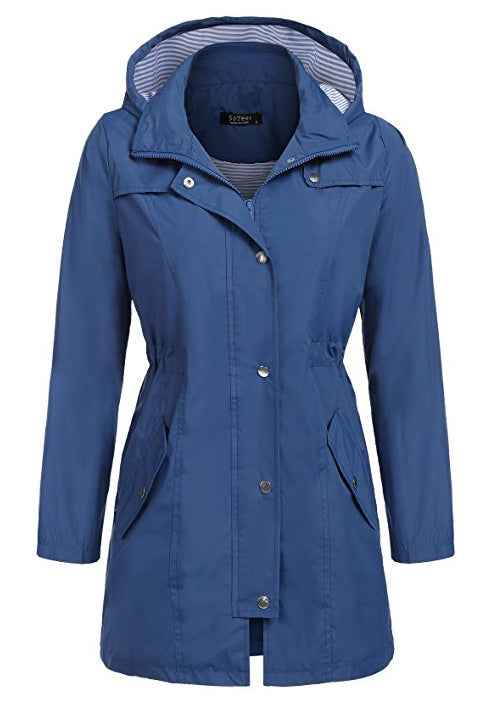 Hooded trench coat