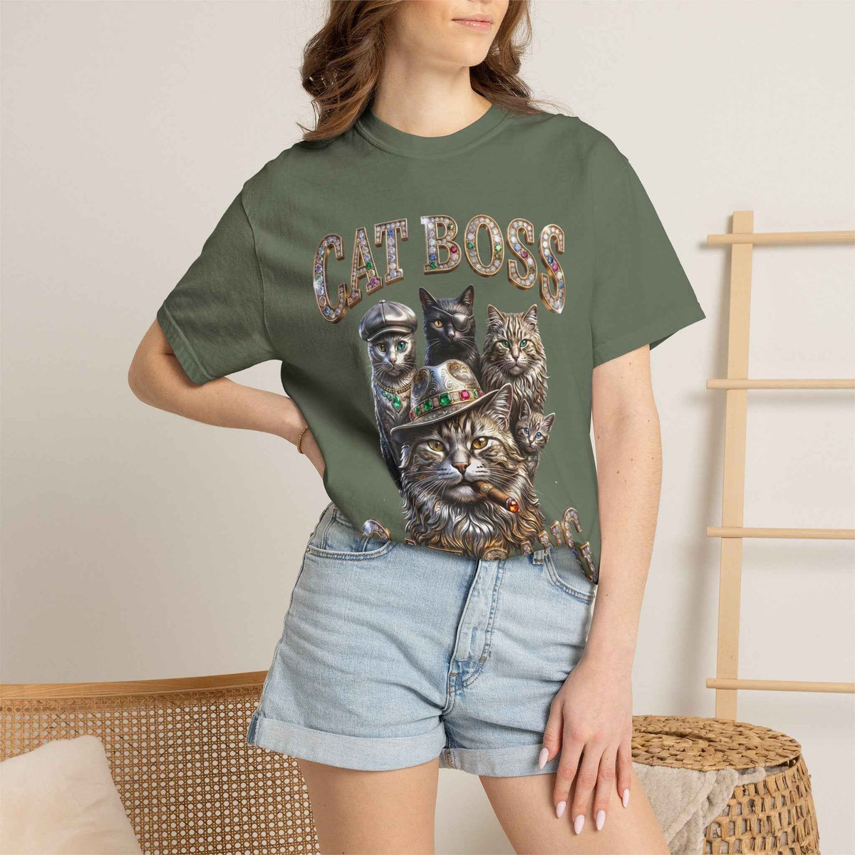 Cat Boss Cat Gang Graphic T-Shirt - Vintage Fit & Bold Print