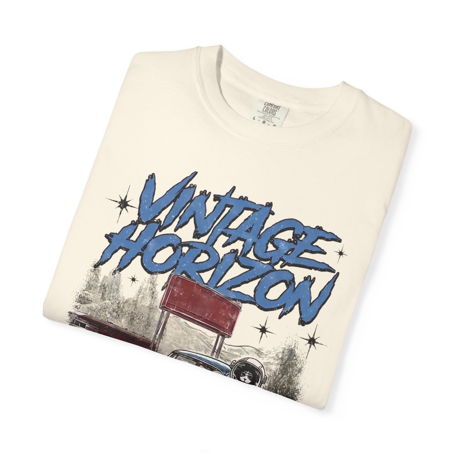 Vintage Horizon Space Turbo T‑Shirt — Retro Car Graphic Tee