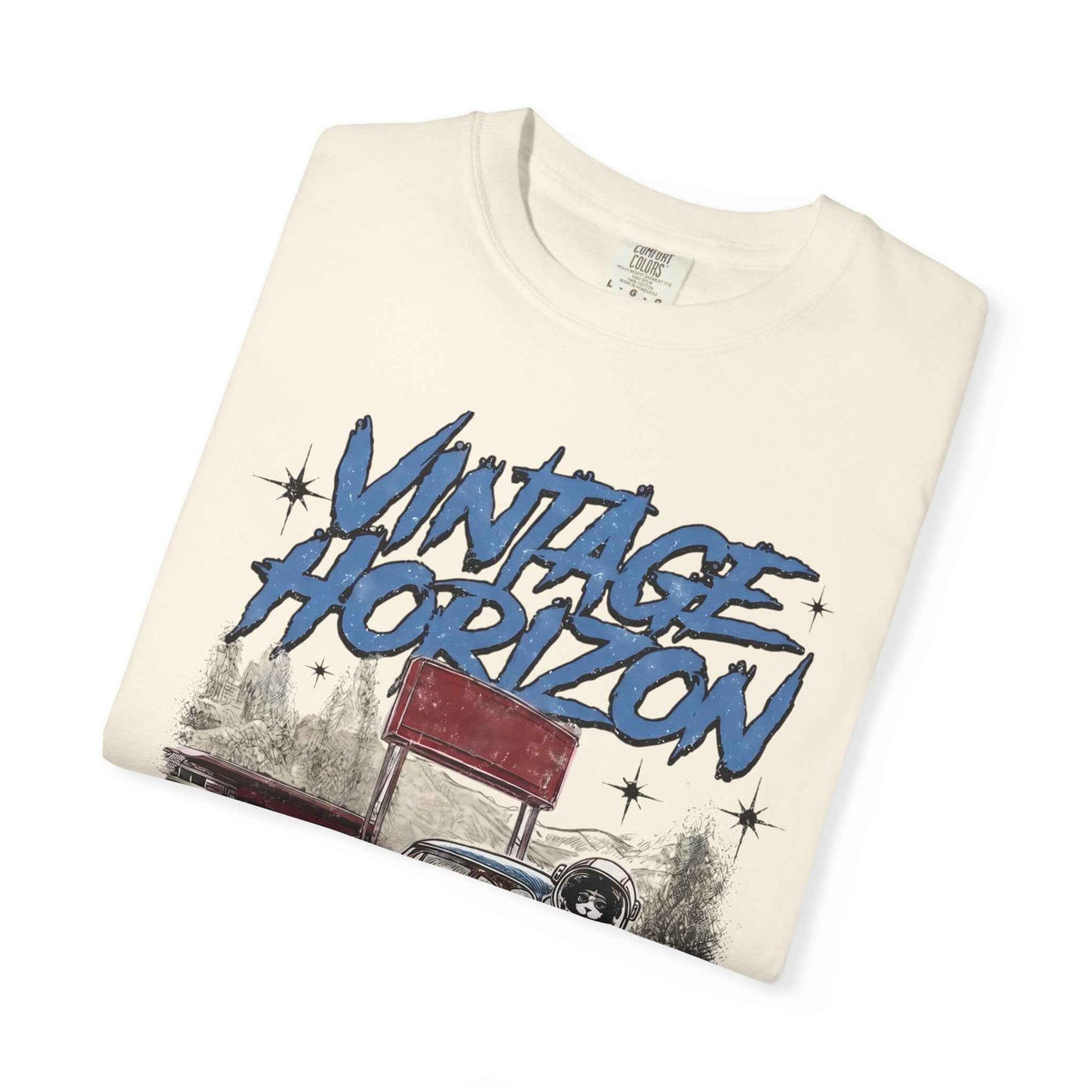 Vintage Horizon Space Turbo T‑Shirt — Retro Car Graphic Tee