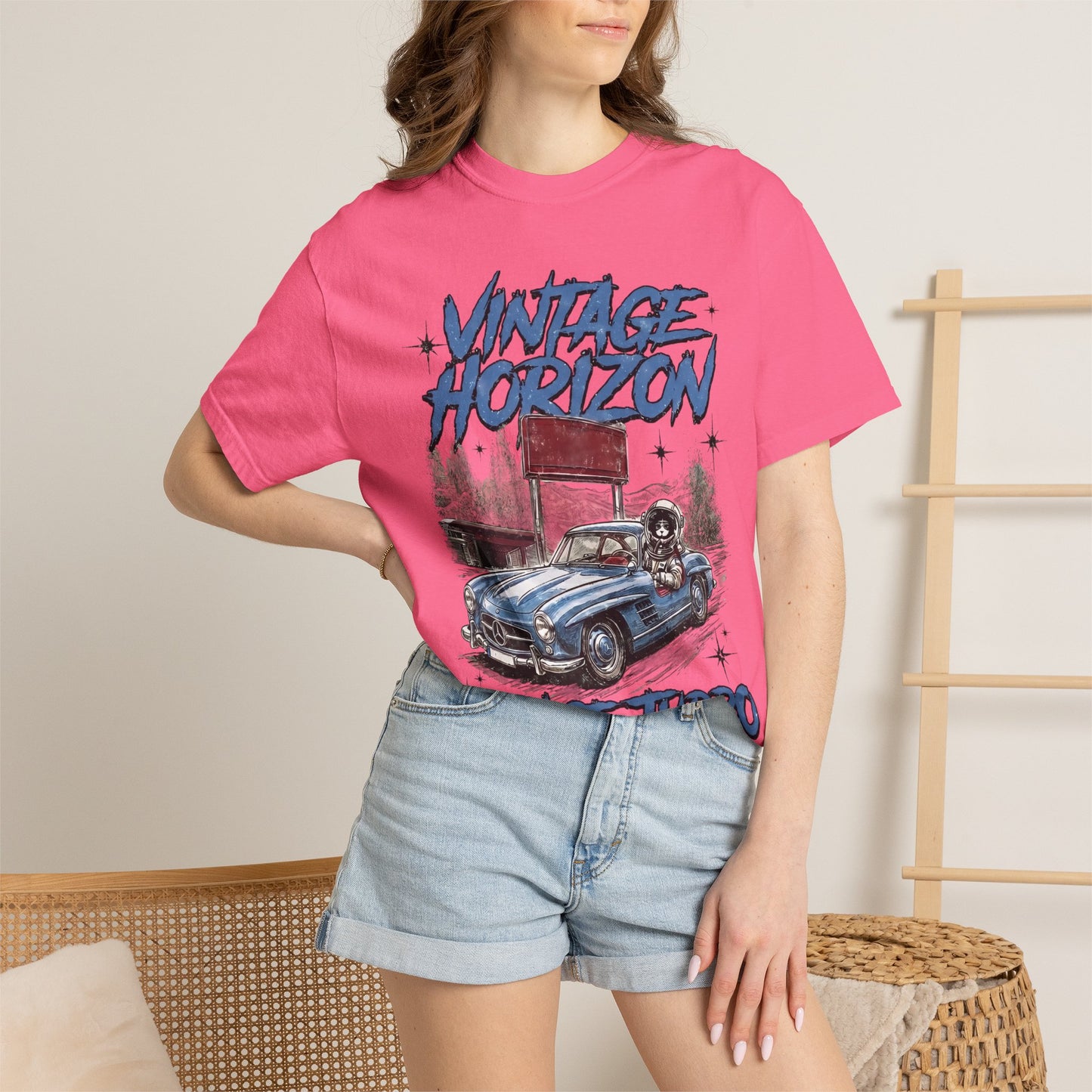 Vintage Horizon Space Turbo T‑Shirt — Retro Car Graphic Tee