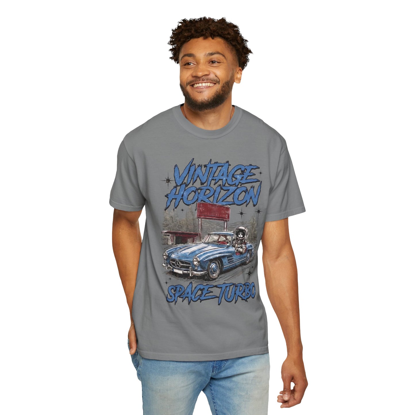 Vintage Horizon Space Turbo T‑Shirt — Retro Car Graphic Tee