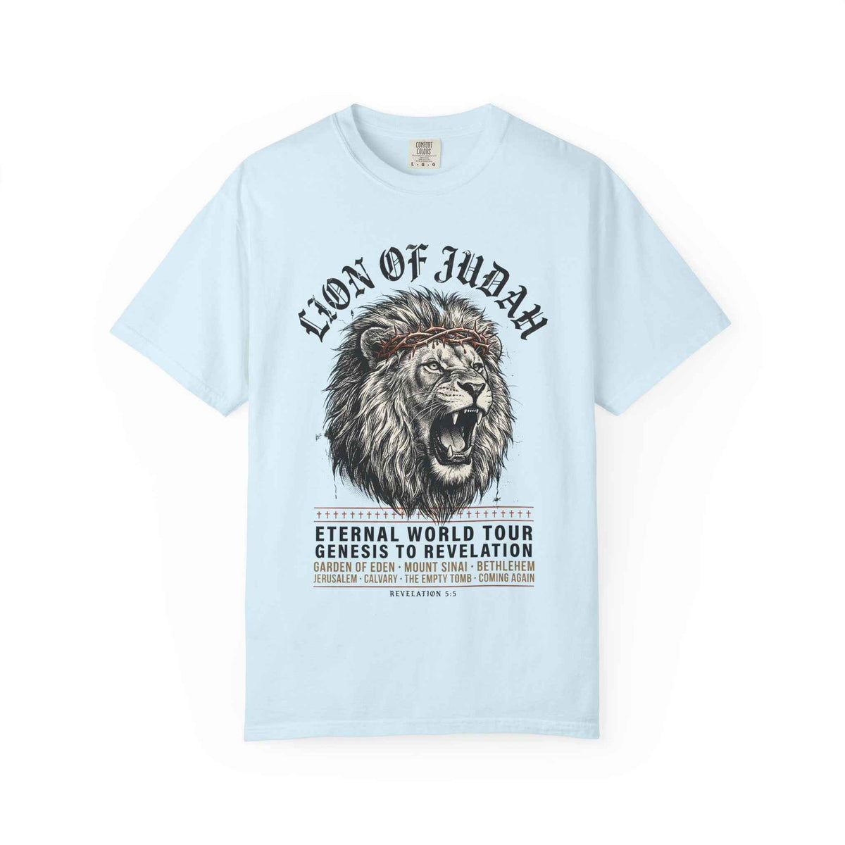 Vintage Lion of Judah Christian Tour Shirt - Heavyweight Comfort Colors Tee