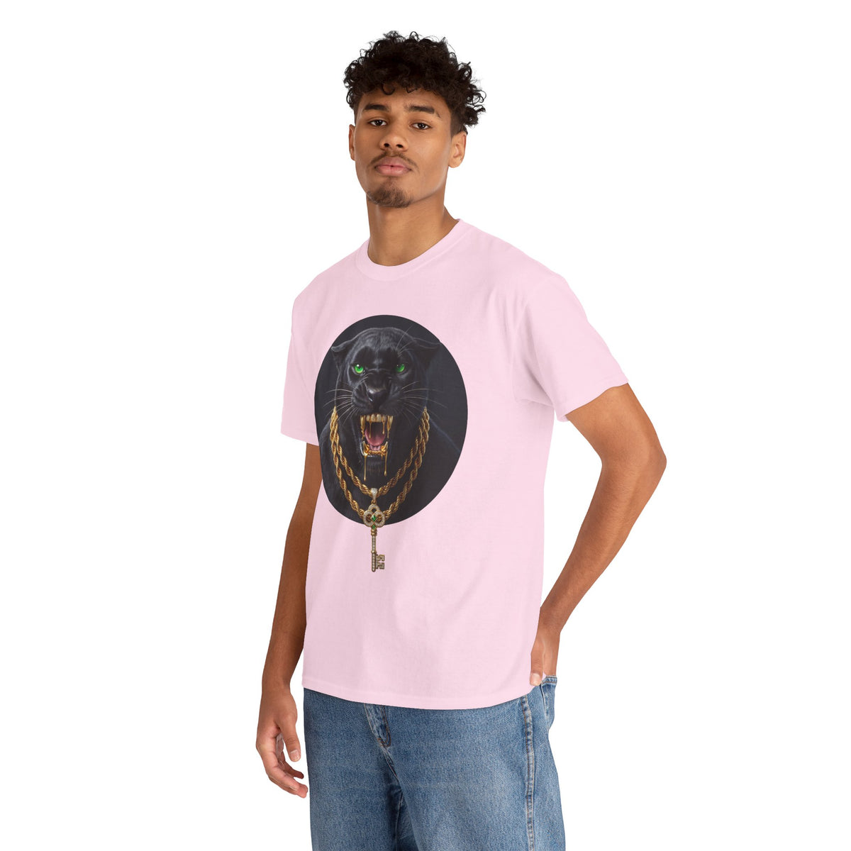 White Iced Out Panther Graphic Tee - Premium Heavy Cotton Streetwear