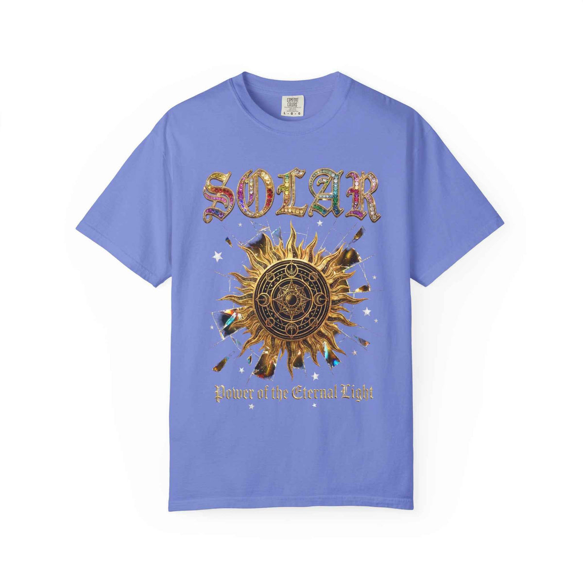 Vintage Sun Print Graphic T-Shirt - Retro Solar Symbol Design