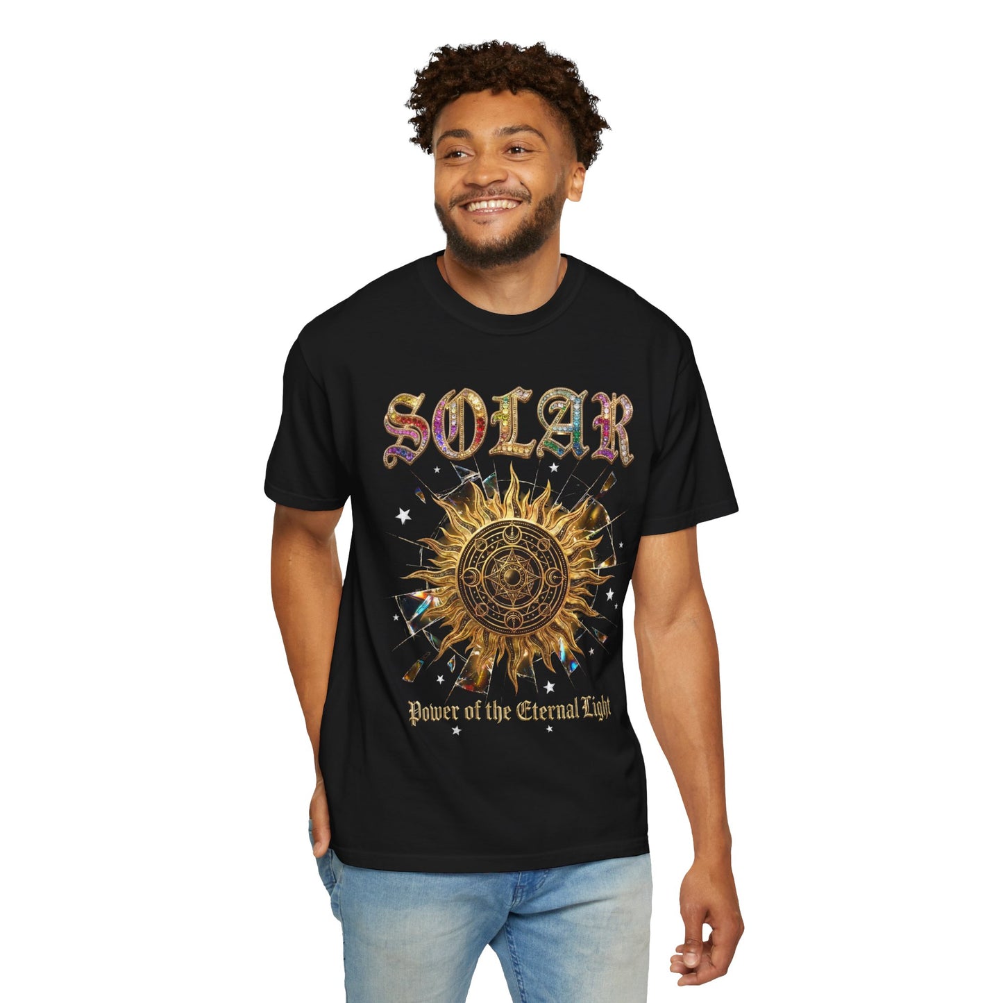 Solar Sun Graphic T-Shirt — "Power of the Eternal Light"