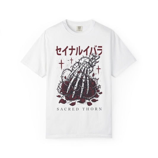 T-Shirt — Sacred Thorn Skeleton Hands Graphic Tee (セイナルイバラ)