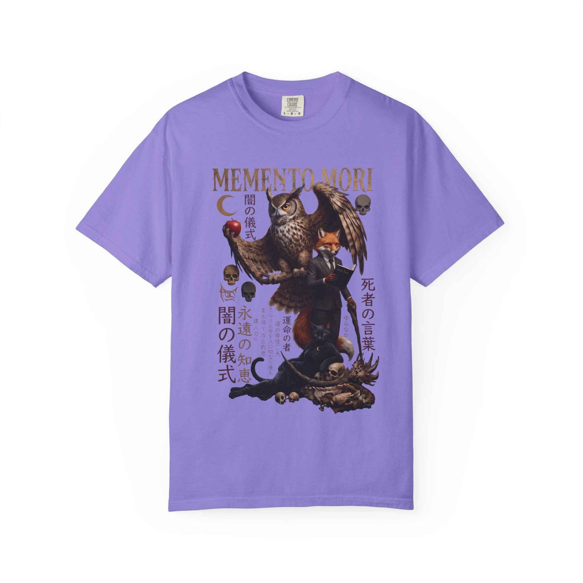 Memento Mori Graphic Tee: Gothic Celestial & Japanese Manga Unisex