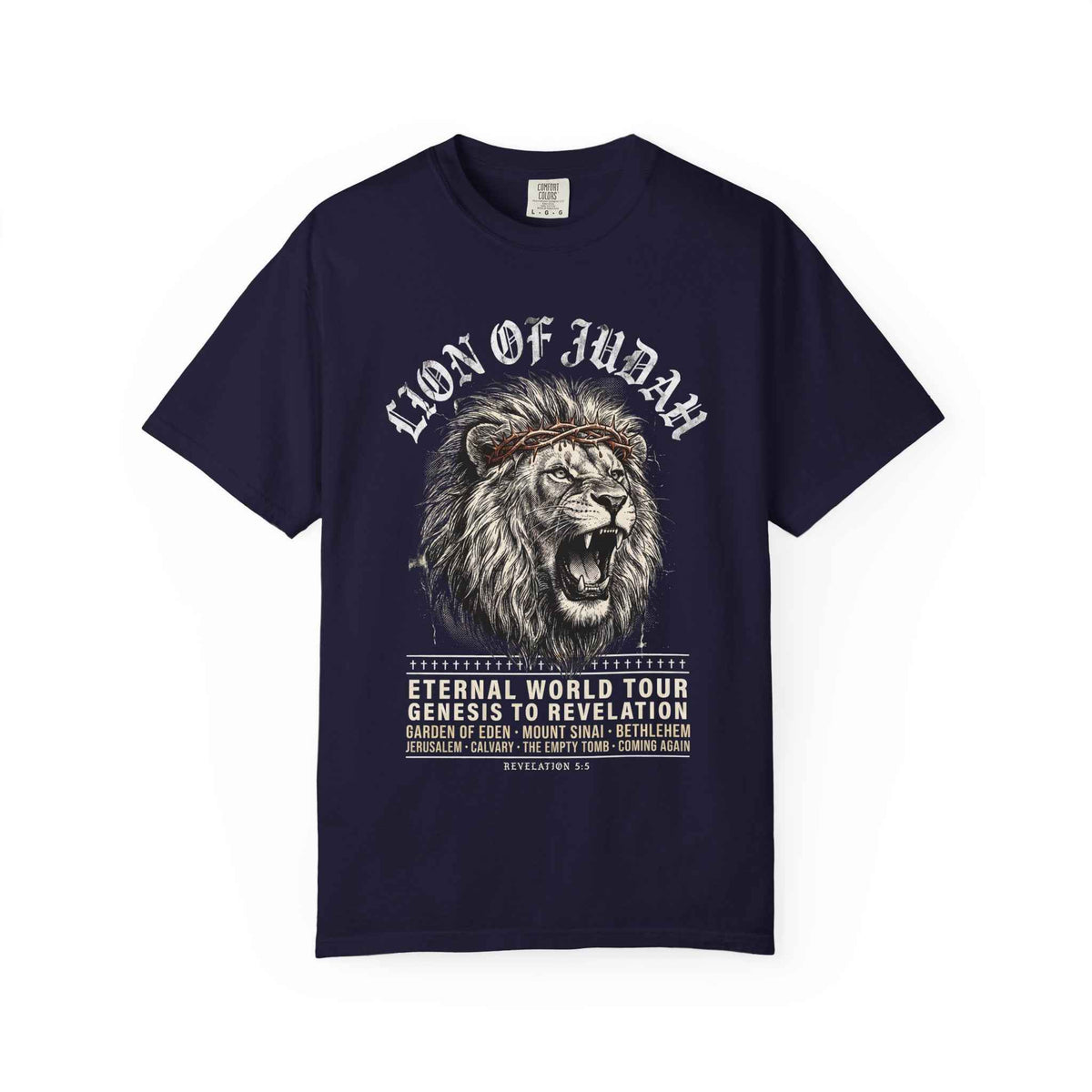 Vintage Lion of Judah Christian Tour Shirt - Heavyweight Comfort Colors Tee