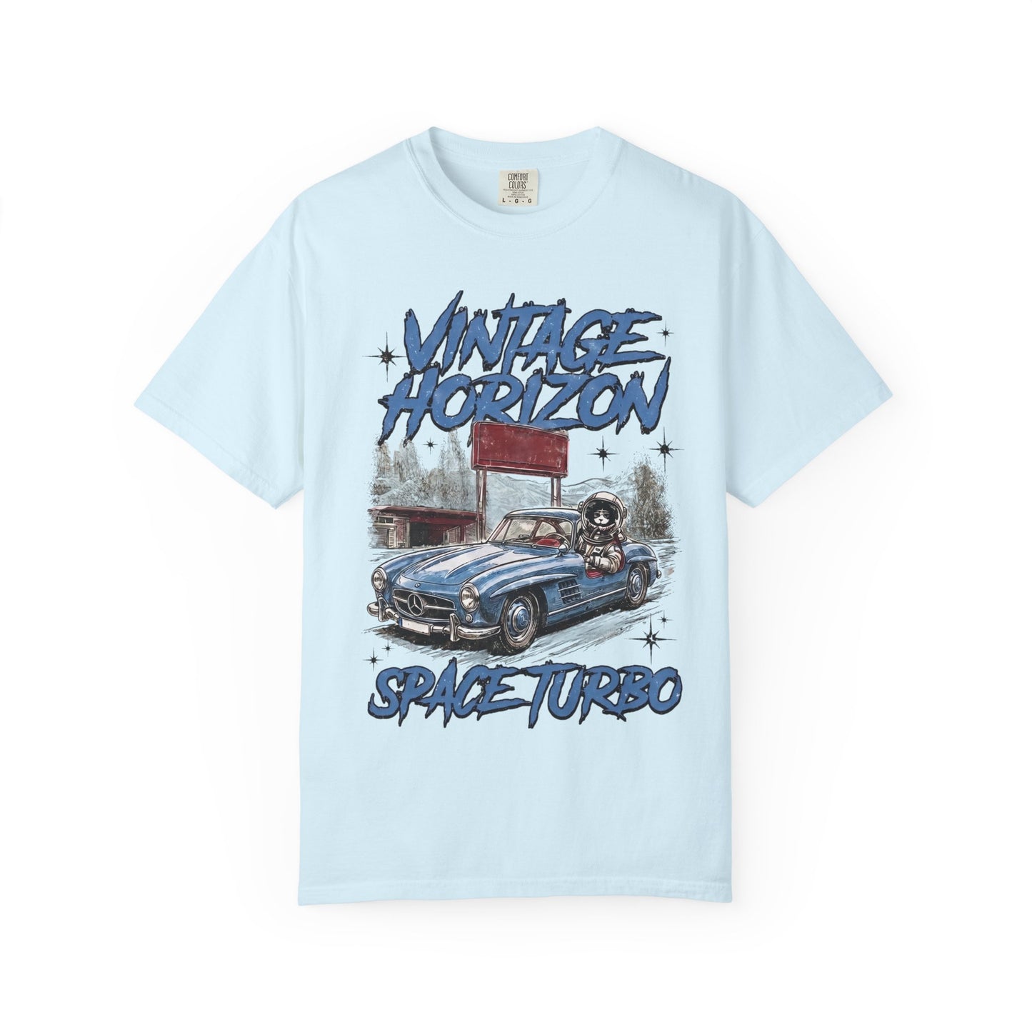 Vintage Horizon Space Turbo T‑Shirt — Retro Car Graphic Tee