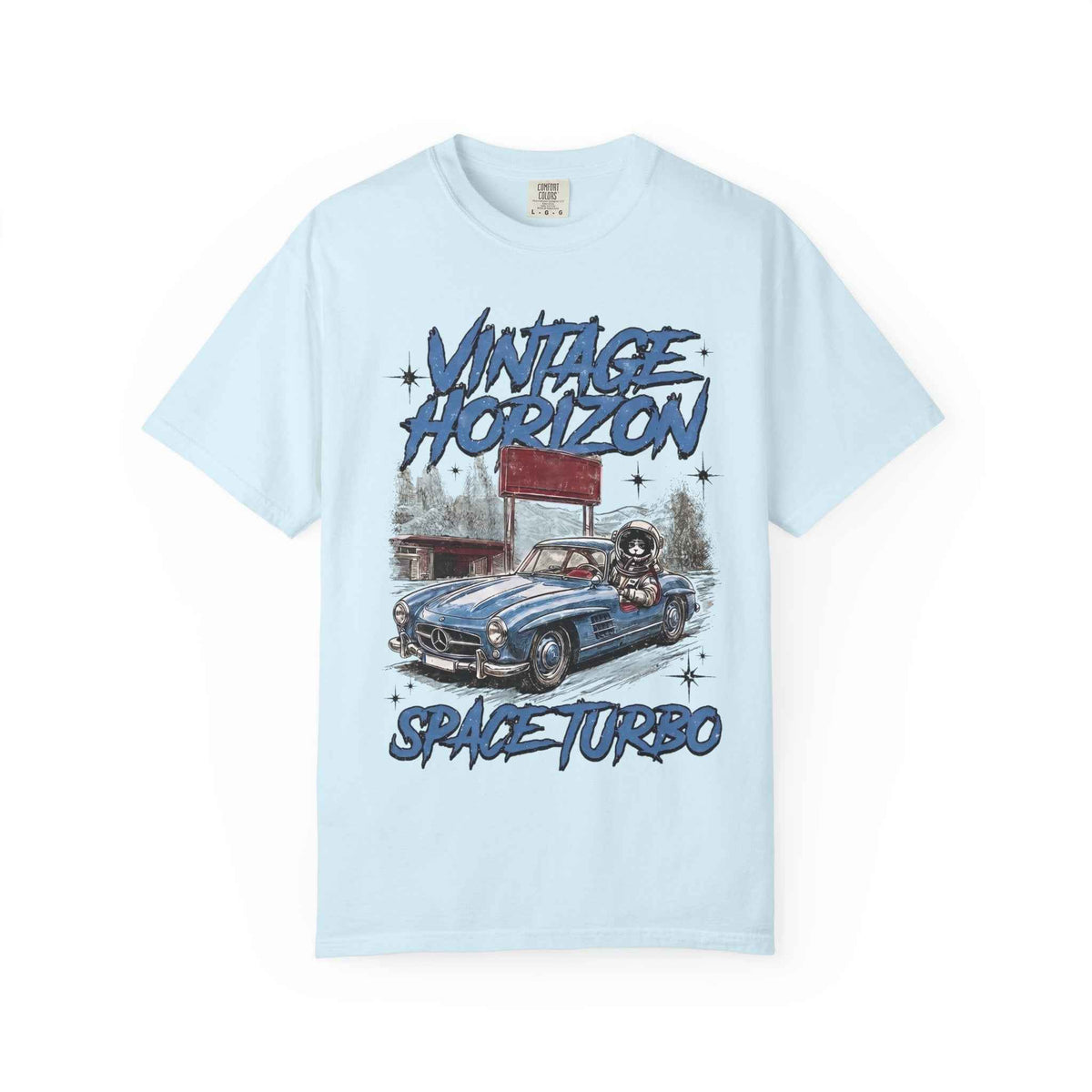 Vintage Horizon Space Turbo T‑Shirt — Retro Car Graphic Tee