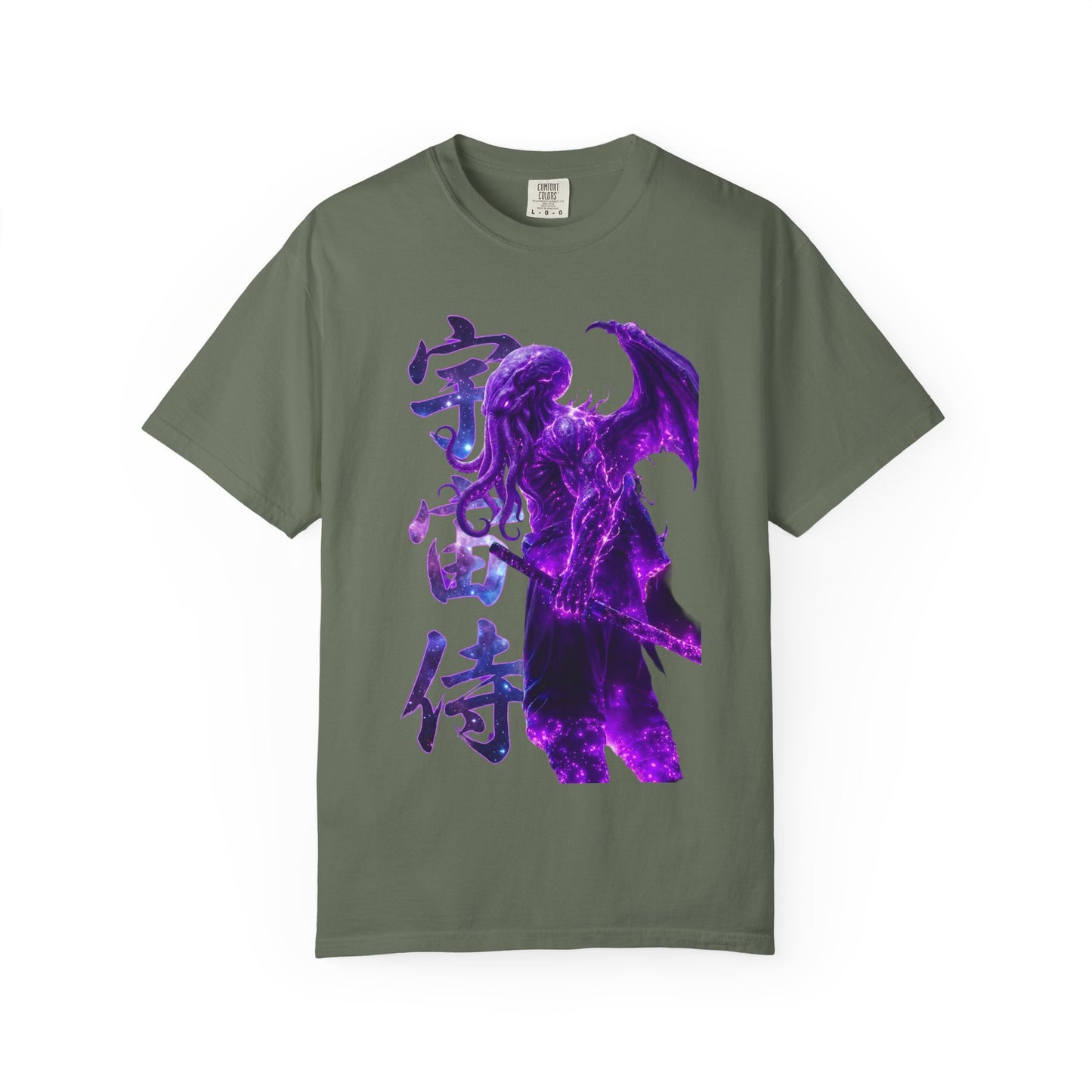 Purple Galaxy Monster Shirt Japanese Aesthetic T Shirt Cosmic Horror Graphic Tee Harajuku Streetwear Comfort Colors 1717 Apparel