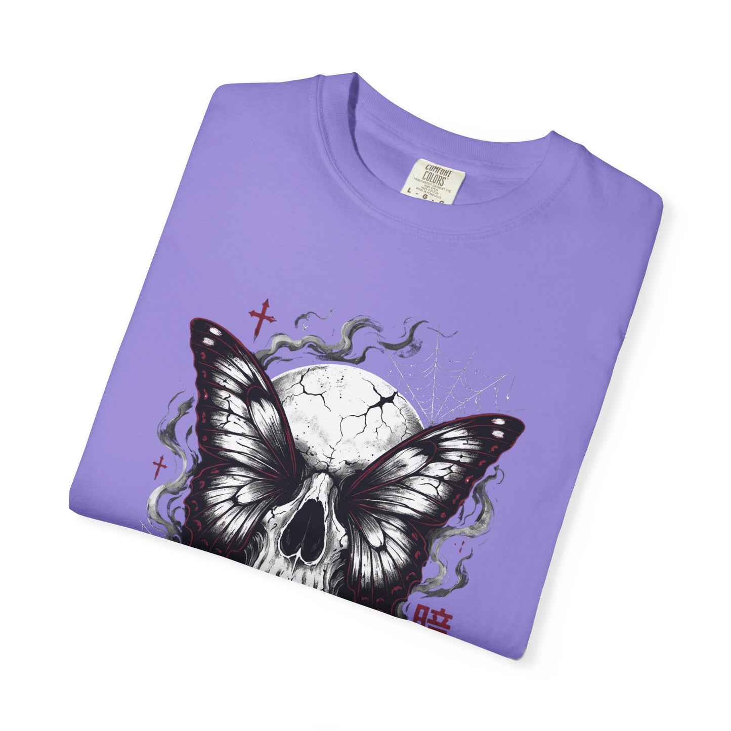 Skull Butterfly T-Shirt — Dark Aesthetic "暗い美学" Graphic Tee