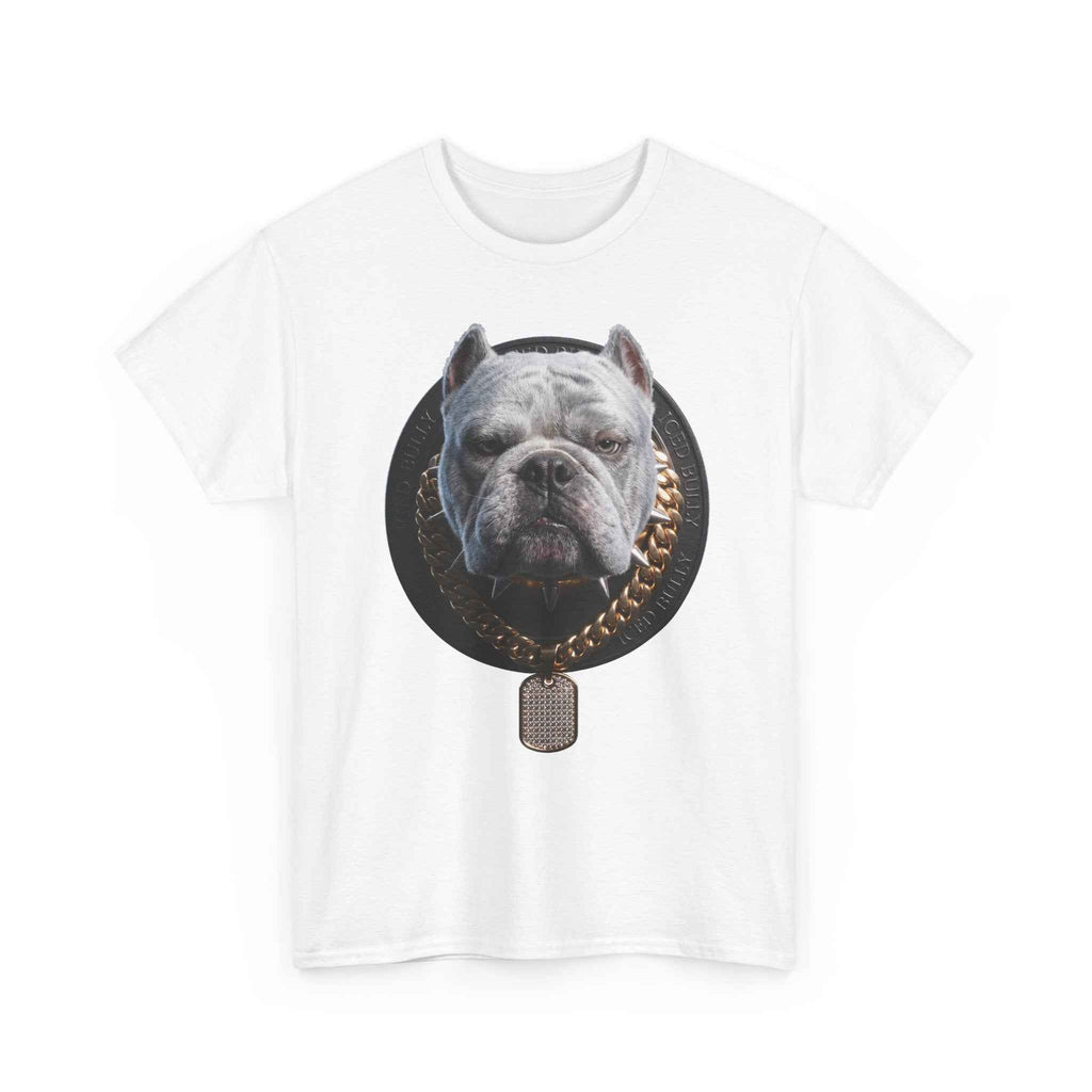 Bulldog Chain Shirt: 'Dog Tag' Graphic Tee for Dog Lovers